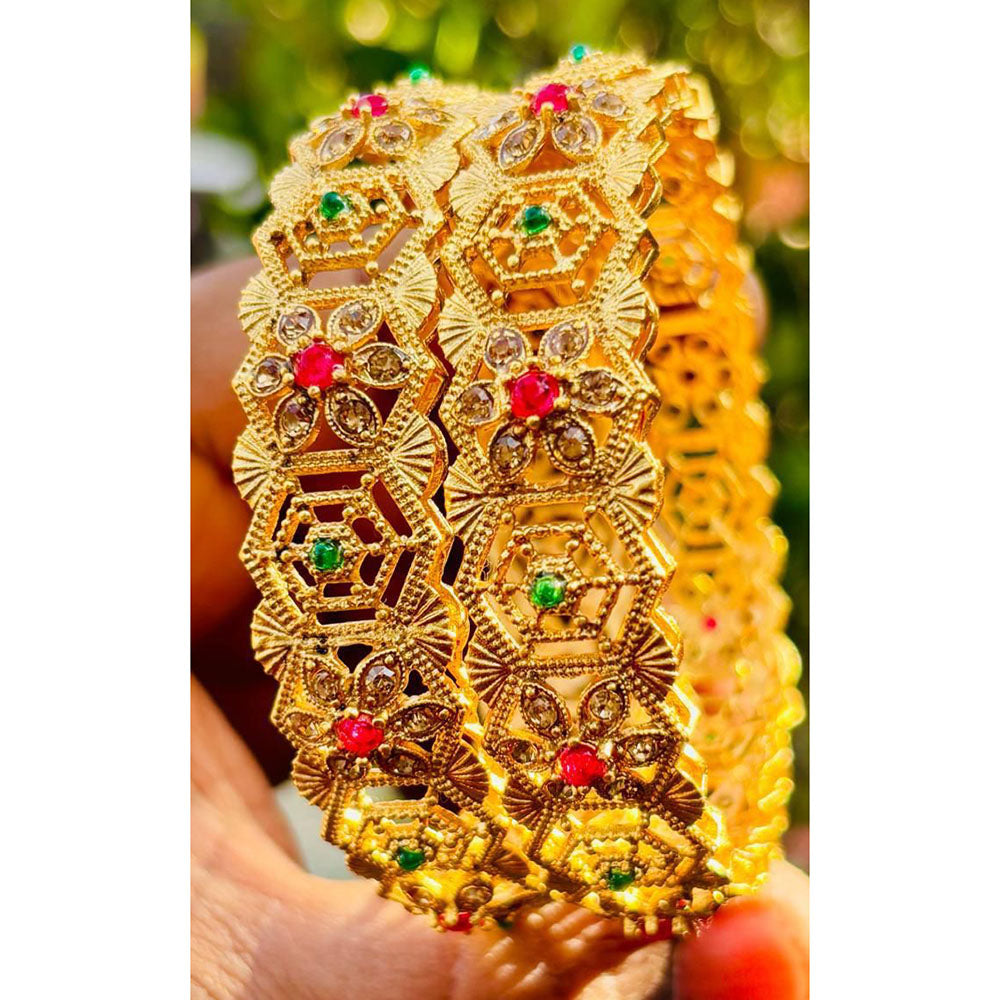 Royal Art Premium Finish Pota Stone Festive Bangles Set