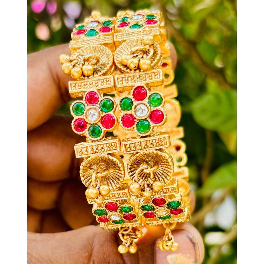 Royal Art Premium Finish Pota Stone Festive Bangles Set