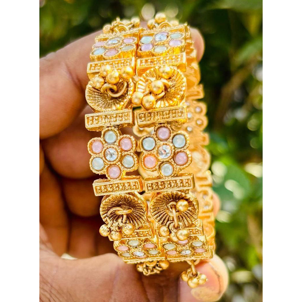 Royal Art Premium Finish Pota Stone Festive Bangles Set