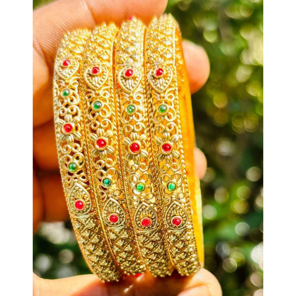 Royal Art Premium Finish Pota Stone Festive Bangles Set