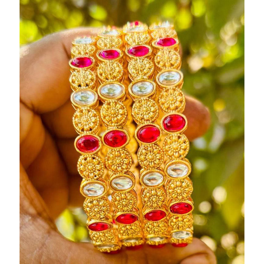 Royal Art Premium Finish Pota Stone Festive Bangles Set