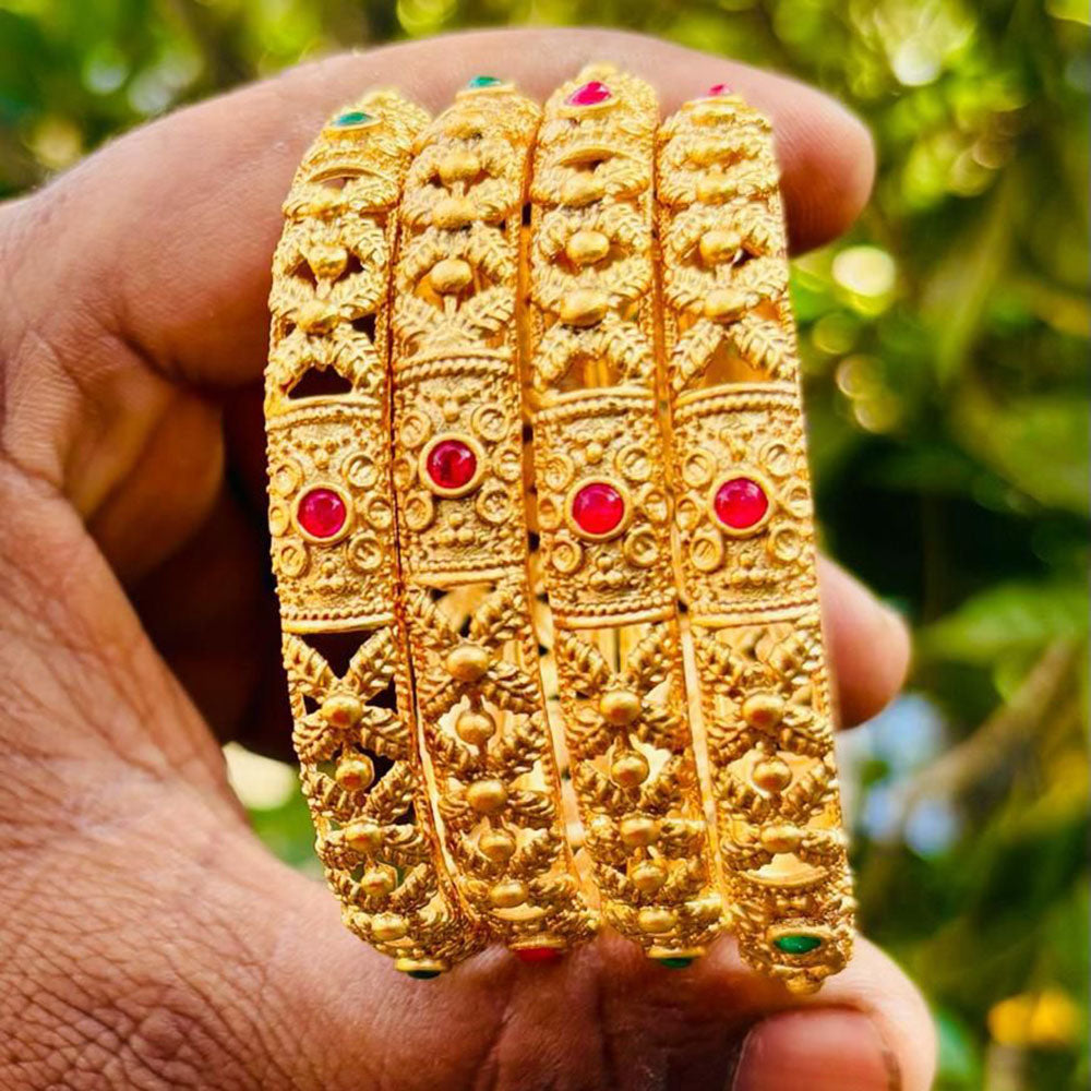 Royal Art Premium Finish Pota Stone Festive Bangles Set