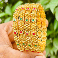 Royal Art Premium Finish Pota Stone Festive Bangles Set