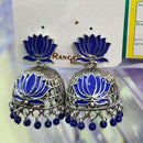 Rekha Gold Oxidised Plated Royal Meenakari And Pearl Designer Jhumki Earrings (Pack of 20)