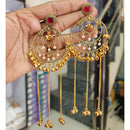 Rekha Gold Royal Pota Stone And Ghungroo Kashmiri Dangler Earrings (Pack of 12)