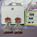 Rekha Gold Oxidised Plated Royal Lotus Meenakari And Pearl Designer Jhumki Earrings (Pack of 27)