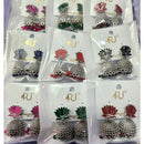 Rekha Gold Oxidised Plated Royal Lotus Meenakari And Pearl Designer Jhumki Earrings (Pack of 30)