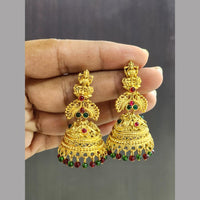 Rekha Gold Pota Stone And Pearl Temple Meenakari Designer Dangler Earrings  (Pack of 20)