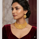 Kishi Jewels Traditional Gold Plated Choker Necklace Set (Pack of 6)