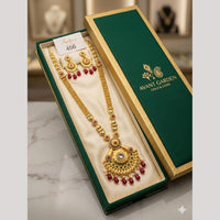 Kishi Jewels Traditional Gold Plated Pota Stone And Beads Necklace Set (Pack of 6)
