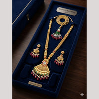 Kishi Jewels Traditional Gold Plated Pota Stone And Beads Necklace Set (Pack of 6)