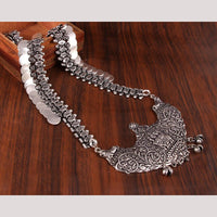 Viraasi Vintage Oxidised Plated Pearl Necklace