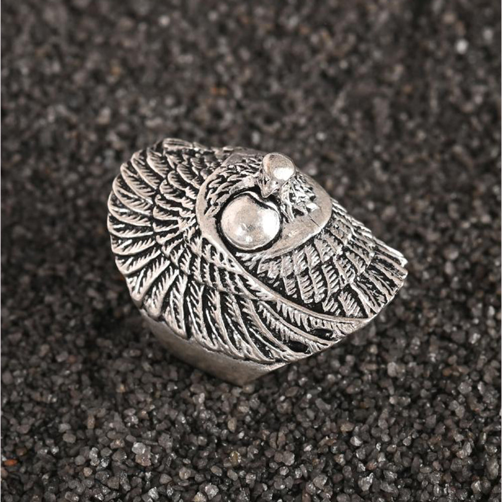 Viraasi Oxidised Plated Men's Statement Ring