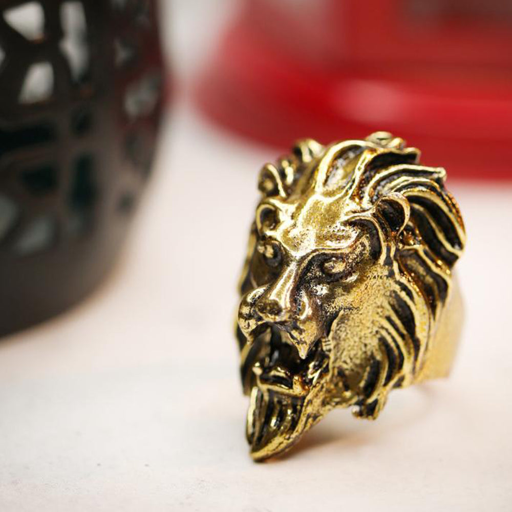 Viraasi Gold Plated Men's Statement Ring