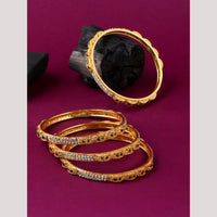Viraasi Sparkling Austrian Stone And Meenakari Bangles Set for Women