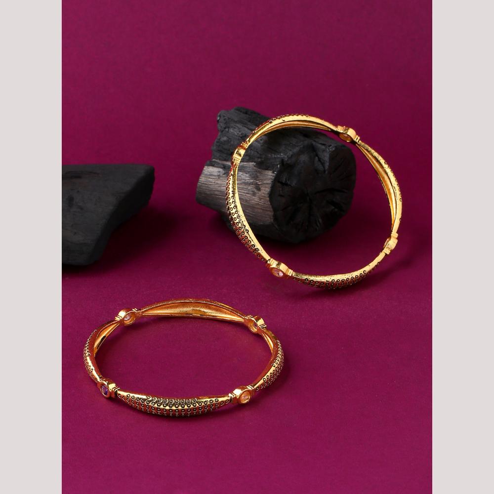 Viraasi Sparkling Austrian Stone Bangles Set for Women