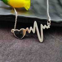 Urthn Heart Beat Shape Chain Pendant (Pack Of 6)