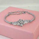 Urthn Silver Plated Austrian Stone Bracelet - 1400560 (Pack Of 6)