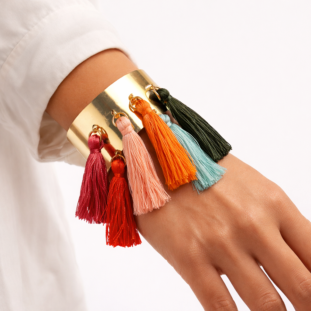 Urthn Multi Color Thread Stylish Free Size Kada (Pack Of 6)