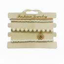 Urthn Fashion White Beads Bracelet Combo Pack for Women(Pack of 3)