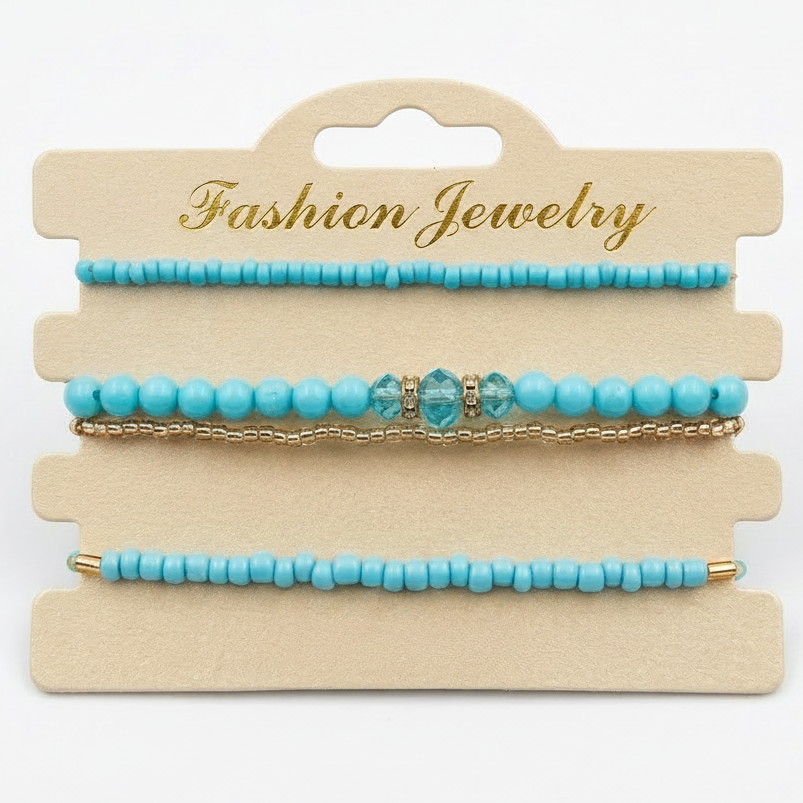 Urthn Elegant Layered Beads Bracelet Combo for Women(Pack of 3)