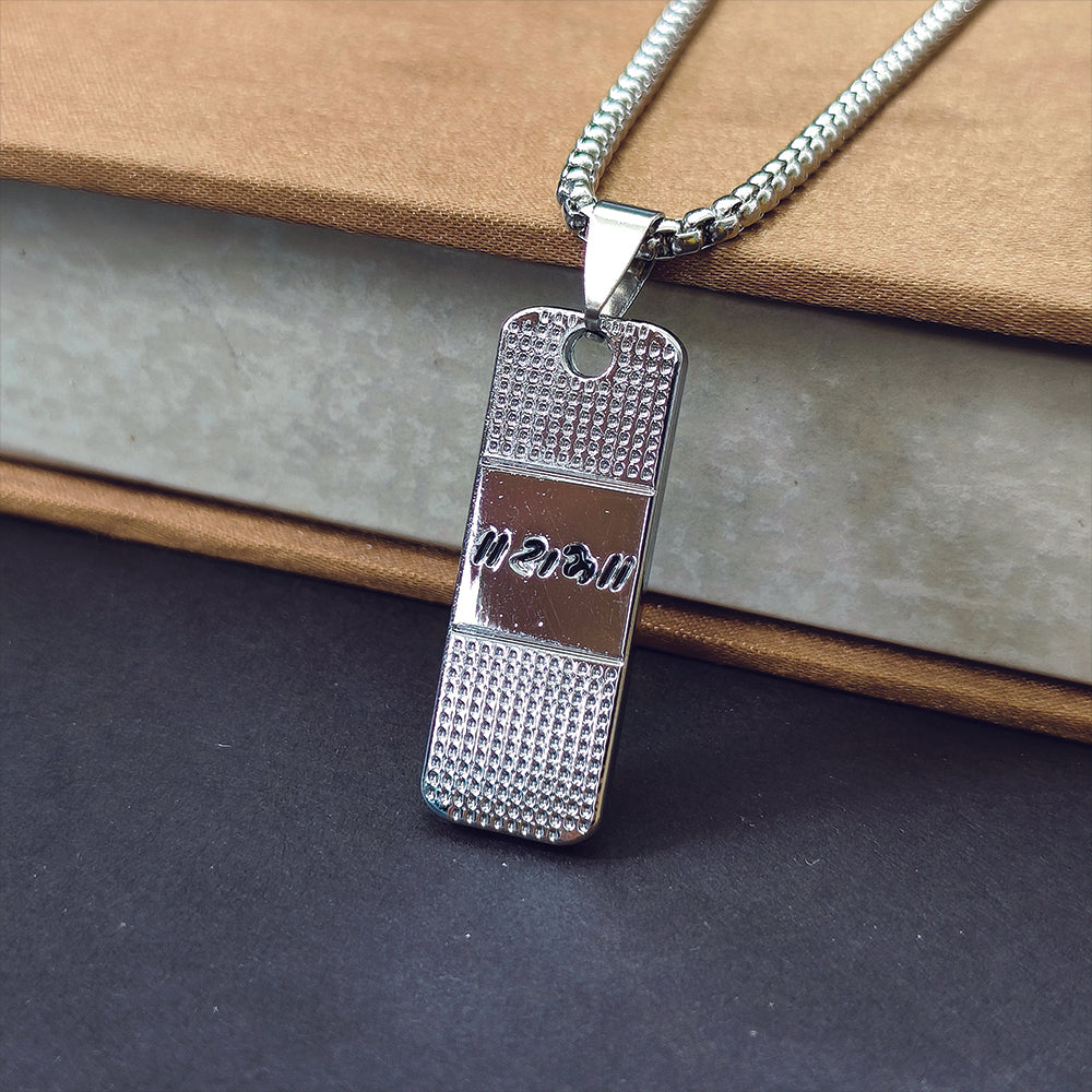 Urthn Silver Plated Ram Chain Pendant - 1404626 (Pack Of 6)