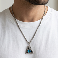 Urthn Evil Eye Of Sauron Skeleton Pendant With Chain(Pack of 6)