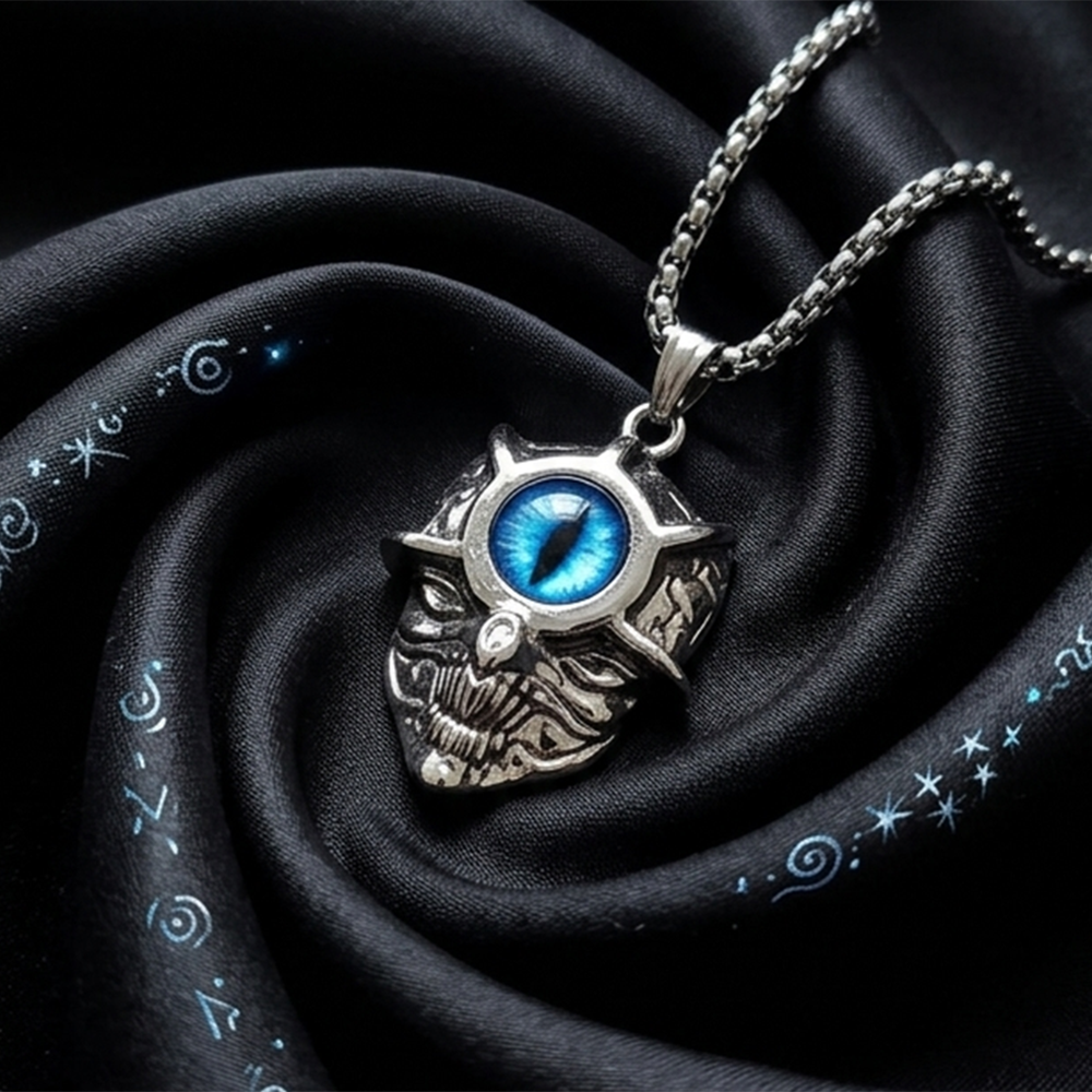 Urthn Mystic Dragon Eye Amulet Chain pendant for Mens(Pack of 6)