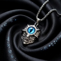 Urthn Mystic Dragon Eye Amulet Chain pendant for Mens(Pack of 6)