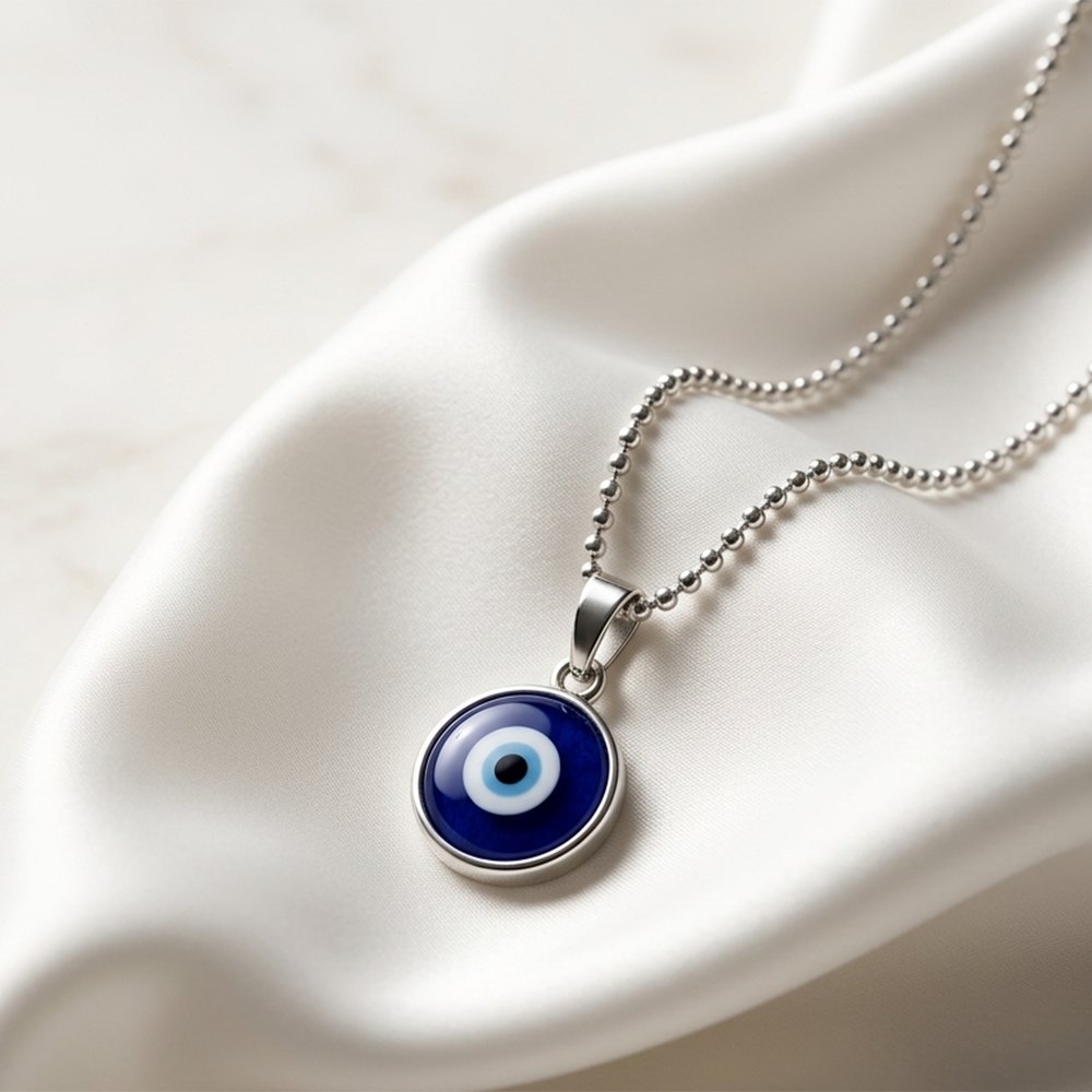 Urthn Silver-plated Chain Pendant featuring a Evil Eye(Pack of 6)