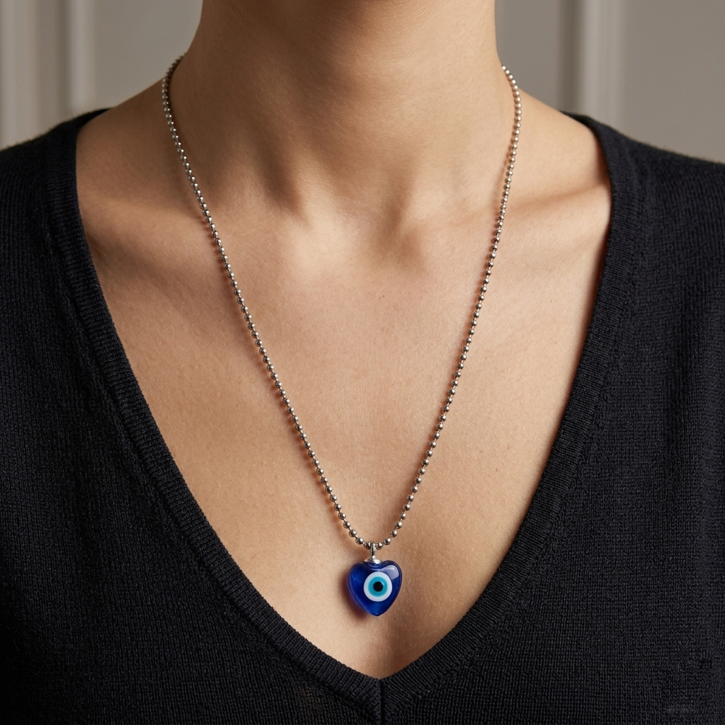Urthn Lucky Evil Eye Chain Pendant  (Set of 6)