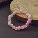 Urthn Crystal Crackle Glass Beads Stretch Bracelet - 1404739 (Pack Of 6)