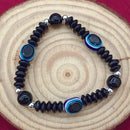 Urthn Black Glass  Evil Eye Beads Bracelet (Pack Of 6)