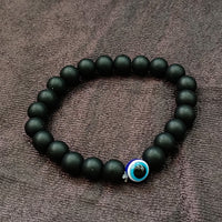 Urthn Black Beads Evil Eye Bracelet -1404790 (Pack Of 6)