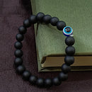 Urthn Black Beads Evil Eye Bracelet -1404790 (Pack Of 6)