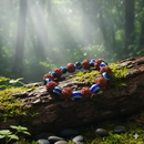 Urthn Evil Eye And Rudraksha  Stretchable  Bracelet (Pack Of 6)