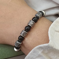 Urthn Black Beads Bracelet