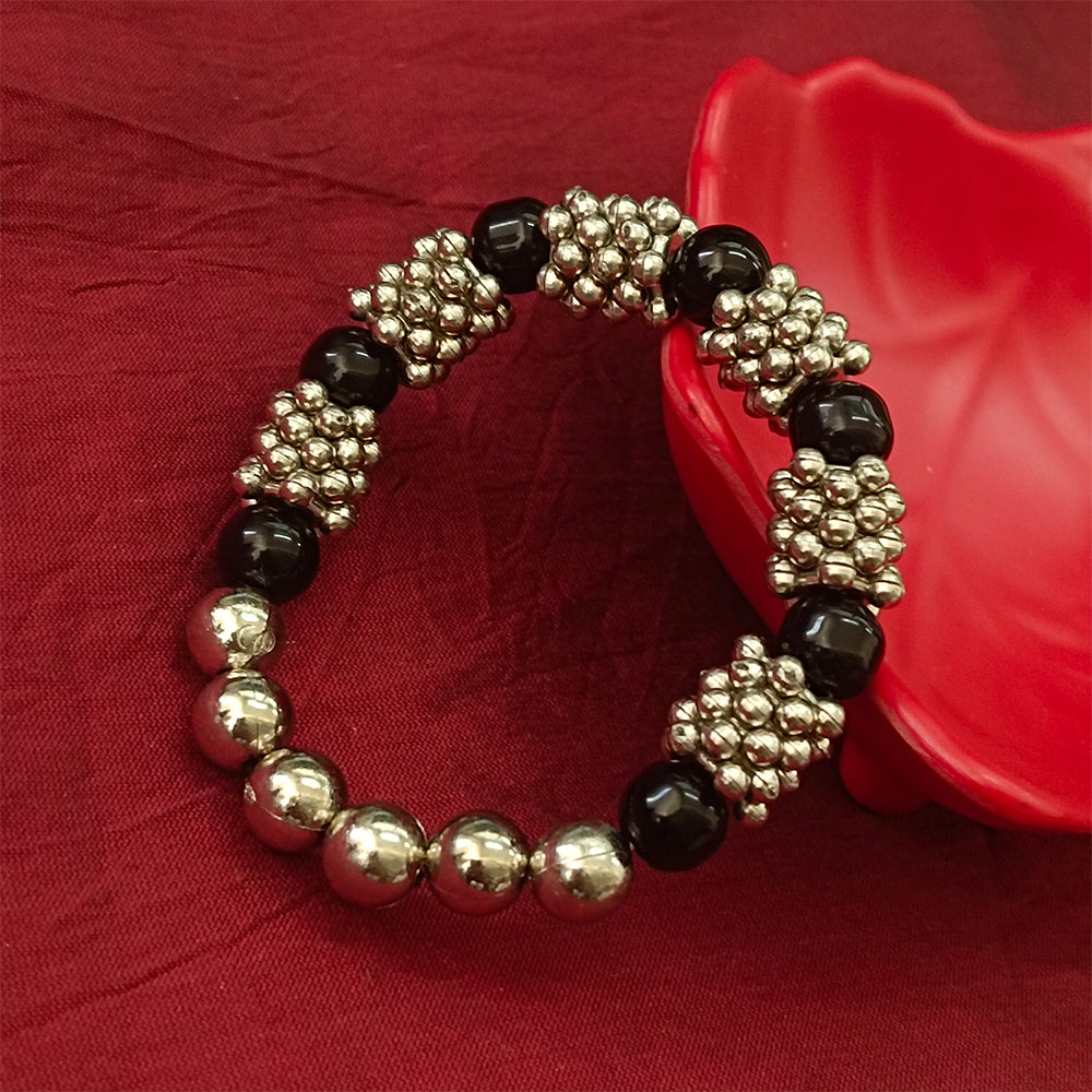 Urthn Black Beads Bracelet