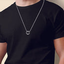 Urthn Round Shape Circle Ring Chain Pendant (Pack Of 6)