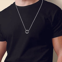 Urthn Round Shape Circle Ring Chain Pendant (Pack Of 6)