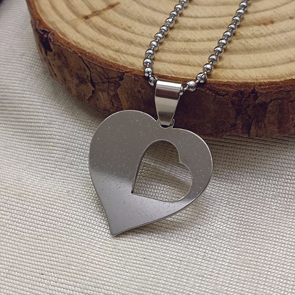 Urthn Heart Shaped Chain Pendant For Men And Women (Pack Of 6)