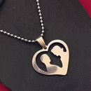 Urthn Couple Heart Shape Chain Pendant (Pack Of 6)