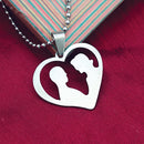 Urthn Couple Heart Shape Chain Pendant (Pack Of 6)