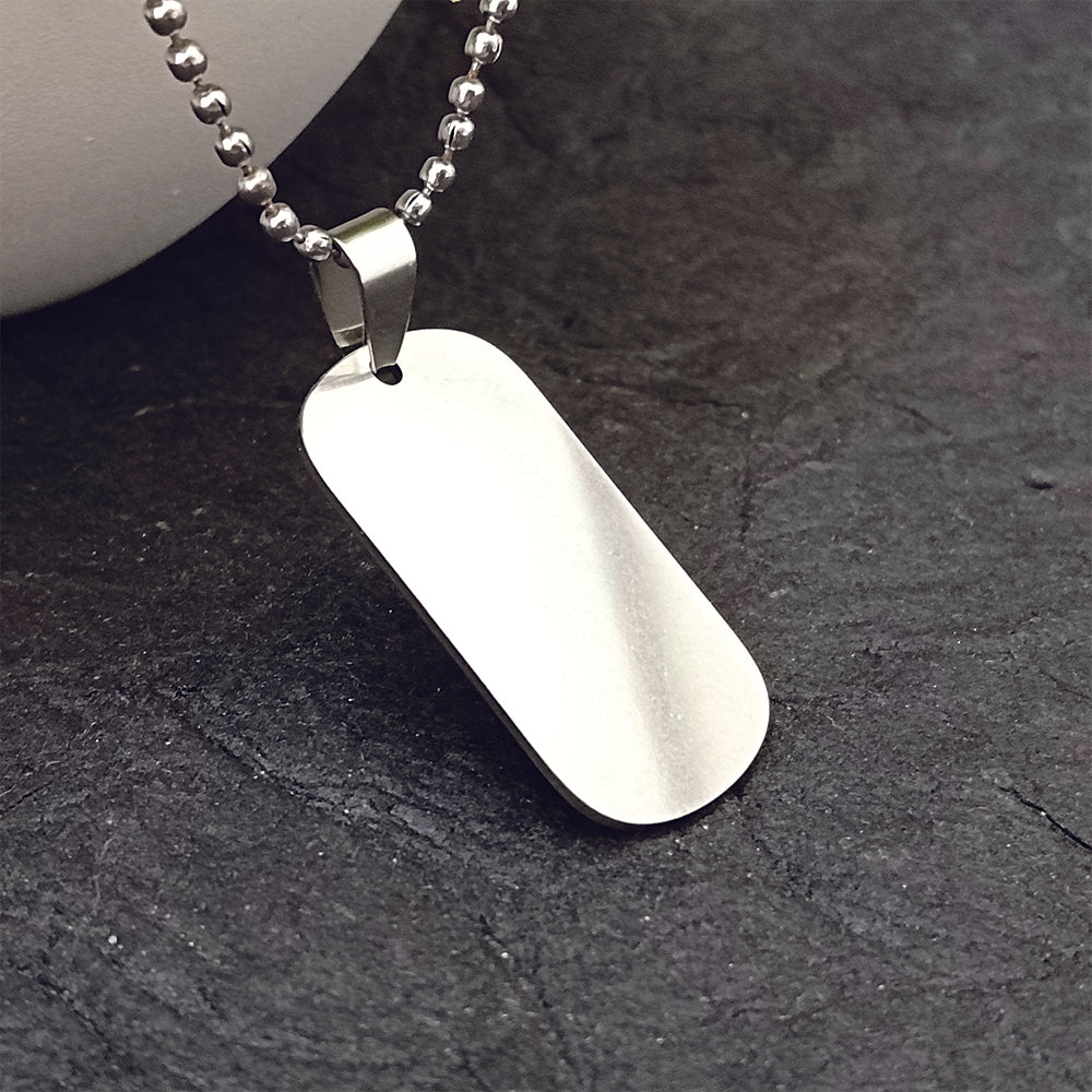 Urthn Rectangle Steel Chain Pendant For Men (Pack Of 6)