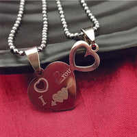 Urthn Love Key Heart Shape Chain Pendant- 1404876 (Pack Of 6)