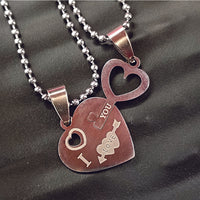 Urthn Love Key Heart Shape Chain Pendant- 1404876 (Pack Of 6)
