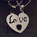 Urthn Heart Shape " Love"Chain Pendant- 1404881 (Pack Of 6)