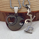 Urthn Heart Shape " Love YOU" Couple Chain Pendant- 1404883 (Pack Of 6)