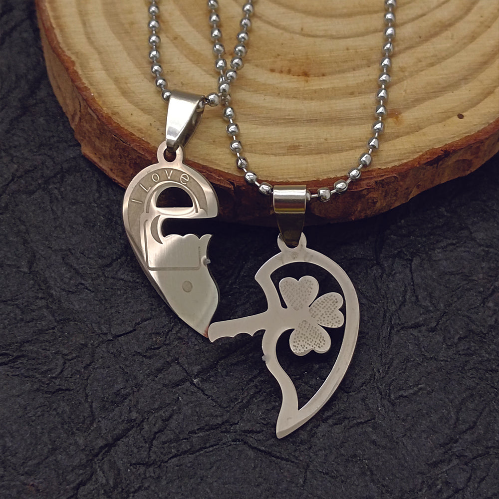Urthn Heart Key " I LOVE YOU " Chain Pendant (Pack Of 6)