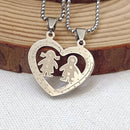 Urthn Heart Shape " Love " Couple Chain Pendant- 1404885 (Pack Of 6)